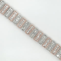 17.50 CT. Diamond Bracelet in Rose & White Gold 14K - White Carat - USA & Canada