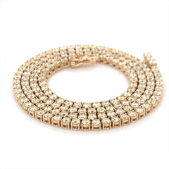 3PT Prong Set Diamond Tennis Chain 14K - White Carat - USA 