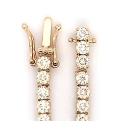 3PT Prong Set Diamond Tennis Chain 14K - White Carat - USA 