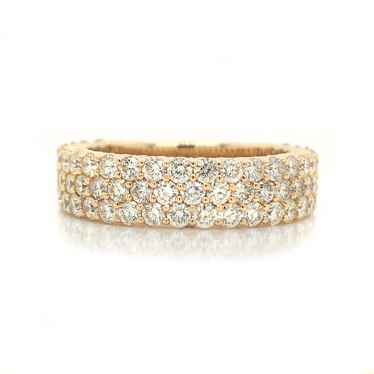 3.00 CT. Diamond Three Row Ring