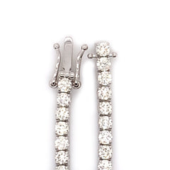 4PT- 13.63 CT. Tennis Necklace 14K White Gold (4 Prong) - White Carat - USA 