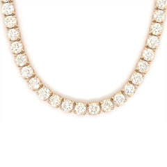 3PT Prong Set Diamond Tennis Chain 14K - White Carat - USA 