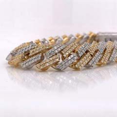 White & Yellow Gold Diamond Bracelet 14K - White Carat - USA & Canada