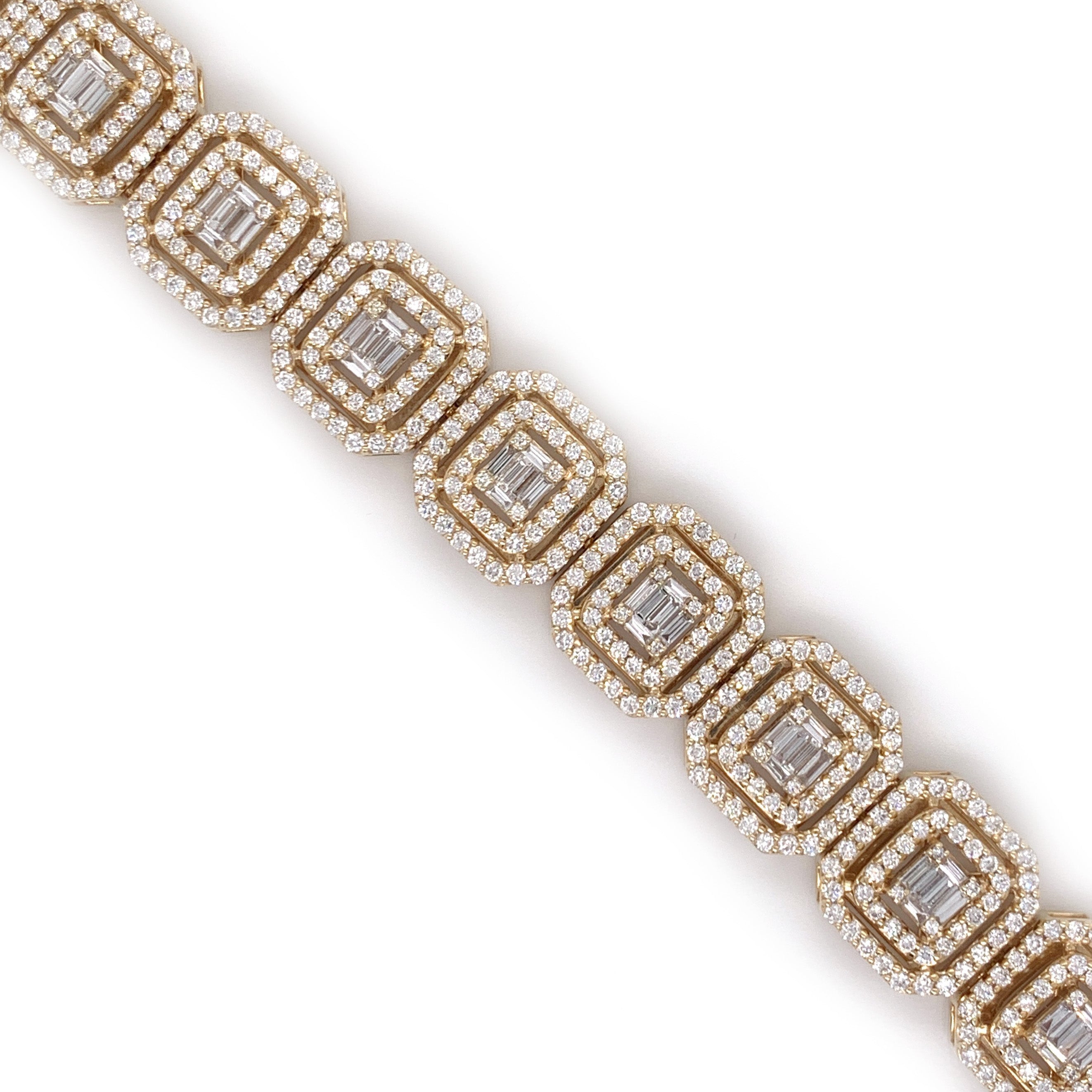 11.50 CT. Diamond Bracelet Yellow Gold - White Carat - USA & Canada