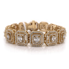 11.50 CT. Diamond Bracelet Yellow Gold - White Carat - USA & Canada