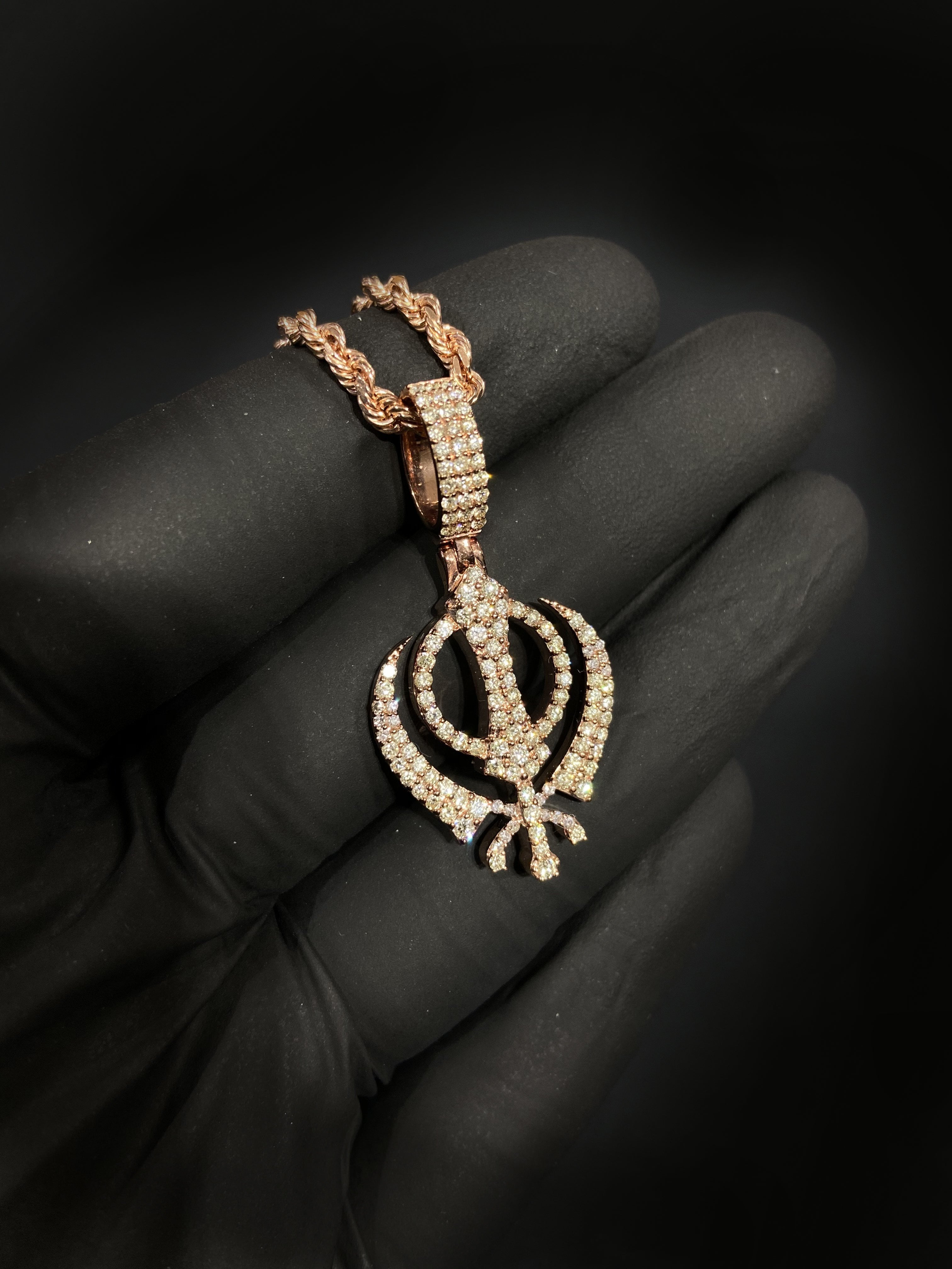 Diamond Khanda Pendant – White Carat USA