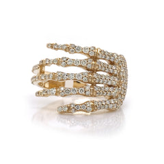 2.05 CT. Diamond Skeleton Hand Ring - White Carat - USA 