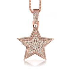 4.60 CT. Diamond Three Layer Star Pendant - White Carat - USA & Canada