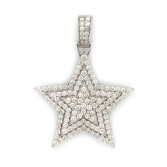4.60 CT. Diamond Three Layer Star Pendant - White Carat - USA & Canada