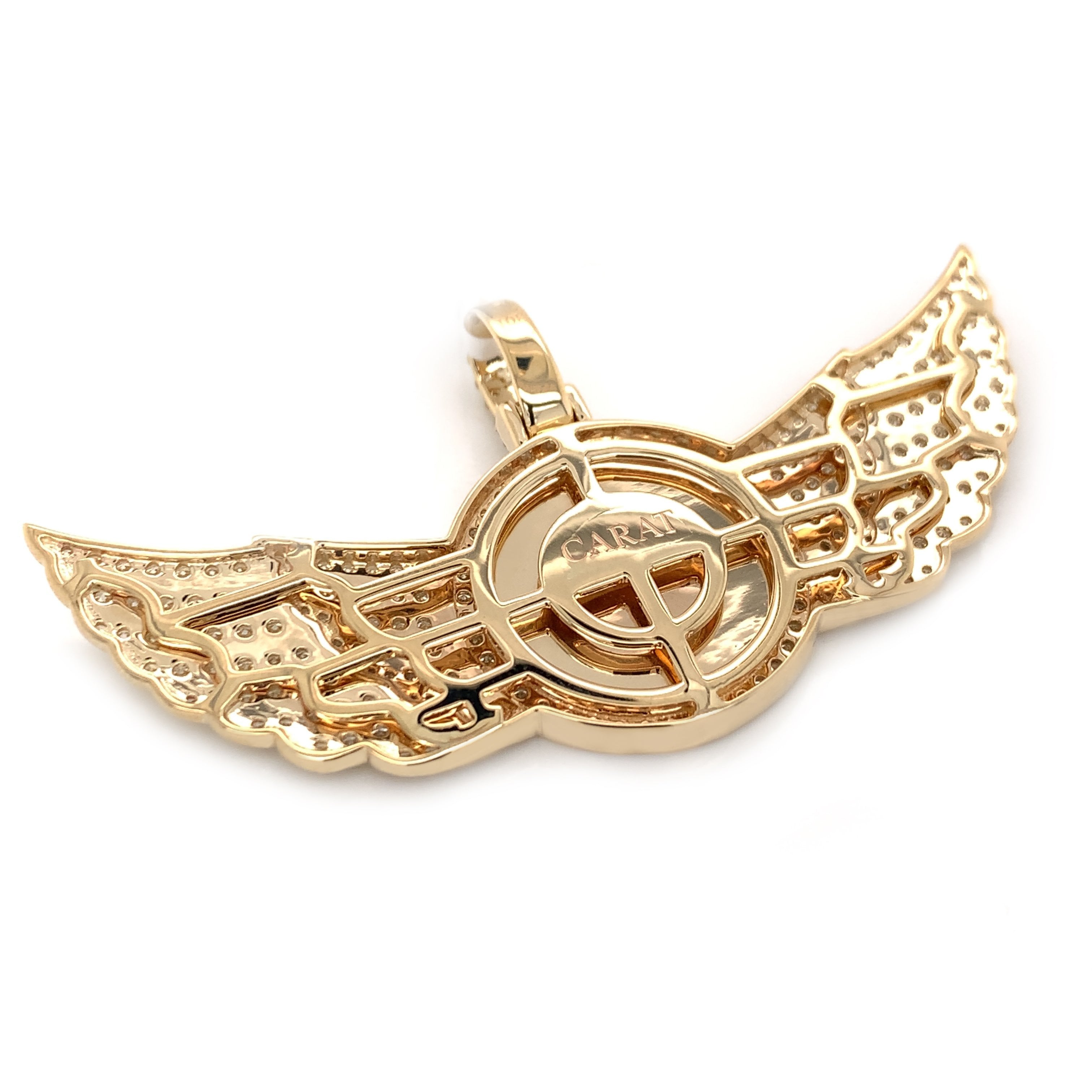 4.00 CT. Diamond Angel Wings Photo Pendant - White Carat - USA & Canada