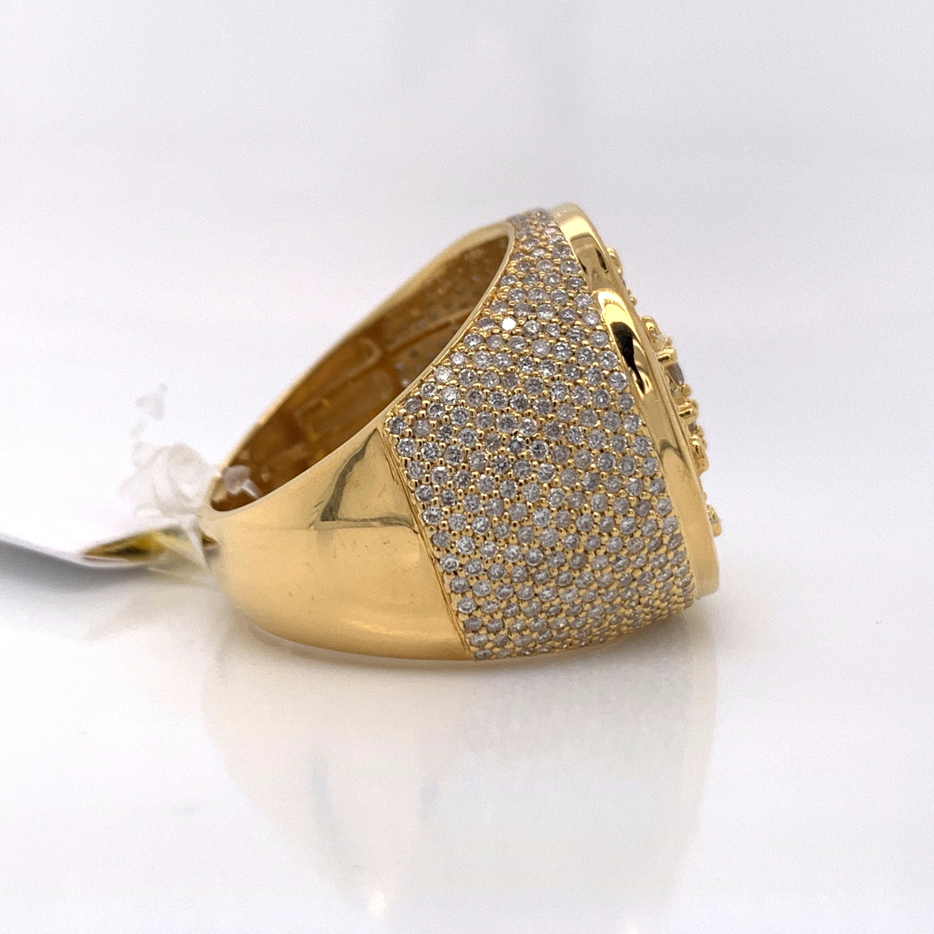 3.97 CT. Diamond Yellow Gold Ring 10K - White Carat - USA & Canada