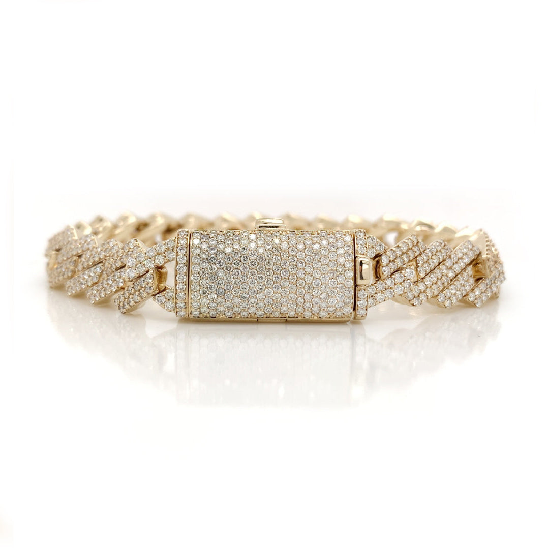 15.00 CT. Diamond Cuban Bracelet - 13mm