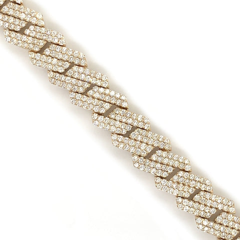 15.00 CT. Diamond Cuban Bracelet - 13mm