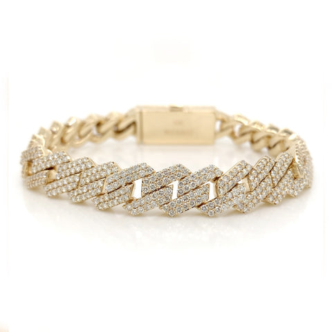 15.00 CT. Diamond Cuban Bracelet - 13mm