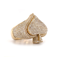 4.50 CT. Diamond Spade Ring in Gold - White Carat - USA 