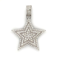 4.00 CT. Diamond Star Pendant - White Carat - USA 