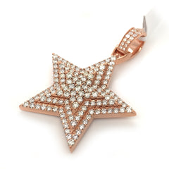 4.00 CT. Diamond Star Pendant - White Carat - USA 