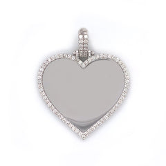 0.92 CT. Diamond Photo Heart Pendant - White Carat - USA 