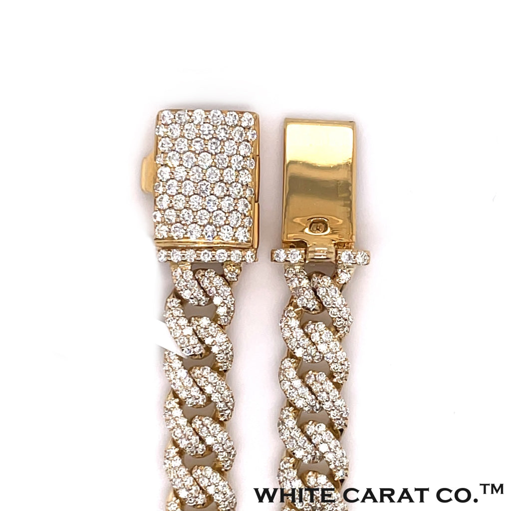 15.00 CT. Diamond Cuban Chain (8.0mm) - White Carat - USA & Canada