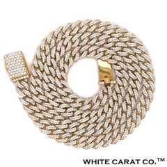 15.00 CT. Diamond Cuban Chain (8.0mm) - White Carat - USA & Canada