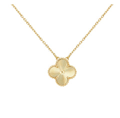 A gold flower necklace in 18kt gold - White Carat - USA & Canada