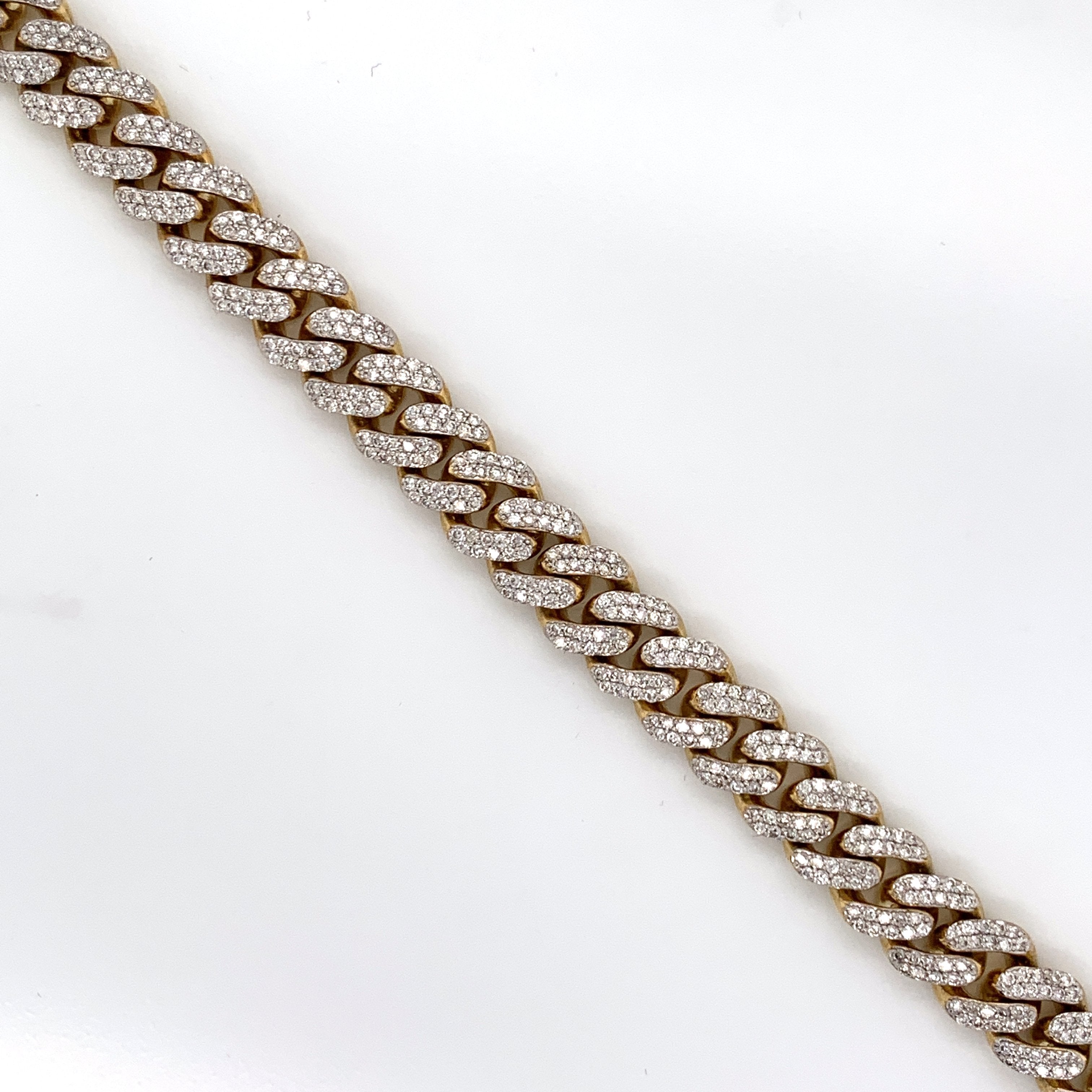 2.96CT Diamond Cuban Bracelet Gold 10K - 9mm - White Carat - USA & Canada