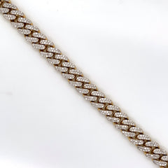 2.96CT Diamond Cuban Bracelet Gold 10K - 9mm - White Carat - USA & Canada