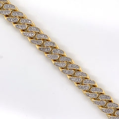 4.17CT Diamond Cuban Bracelet Gold 10K - 12mm - White Carat - USA & Canada