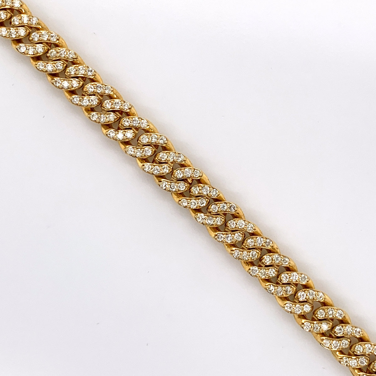 4.31CT Diamond Cuban Bracelet 10K Gold - 7.5mm - White Carat - USA & Canada