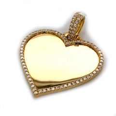 0.92 CT. Diamond Photo Heart Pendant - White Carat - USA 