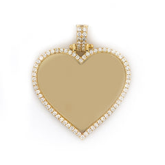 0.92 CT. Diamond Photo Heart Pendant - White Carat - USA 