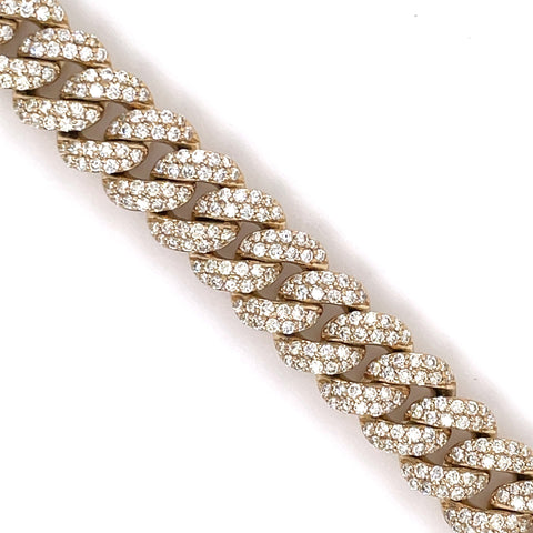 8.50 CT. Diamond Cuban Bracelet in Gold - 10.5mm - White Carat - USA & Canada