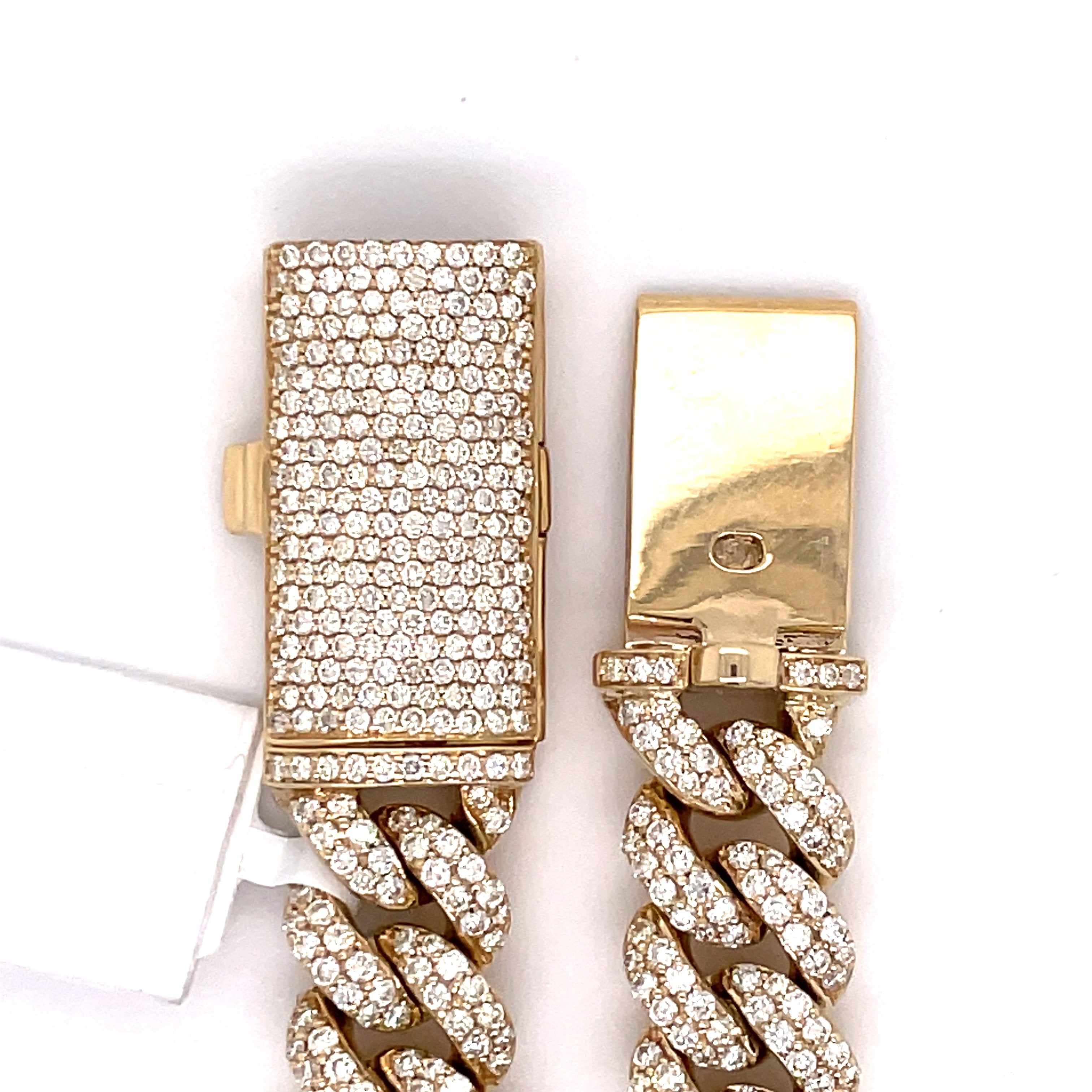 8.50 CT. Diamond Cuban Bracelet in Gold - 10.5mm - White Carat - USA & Canada