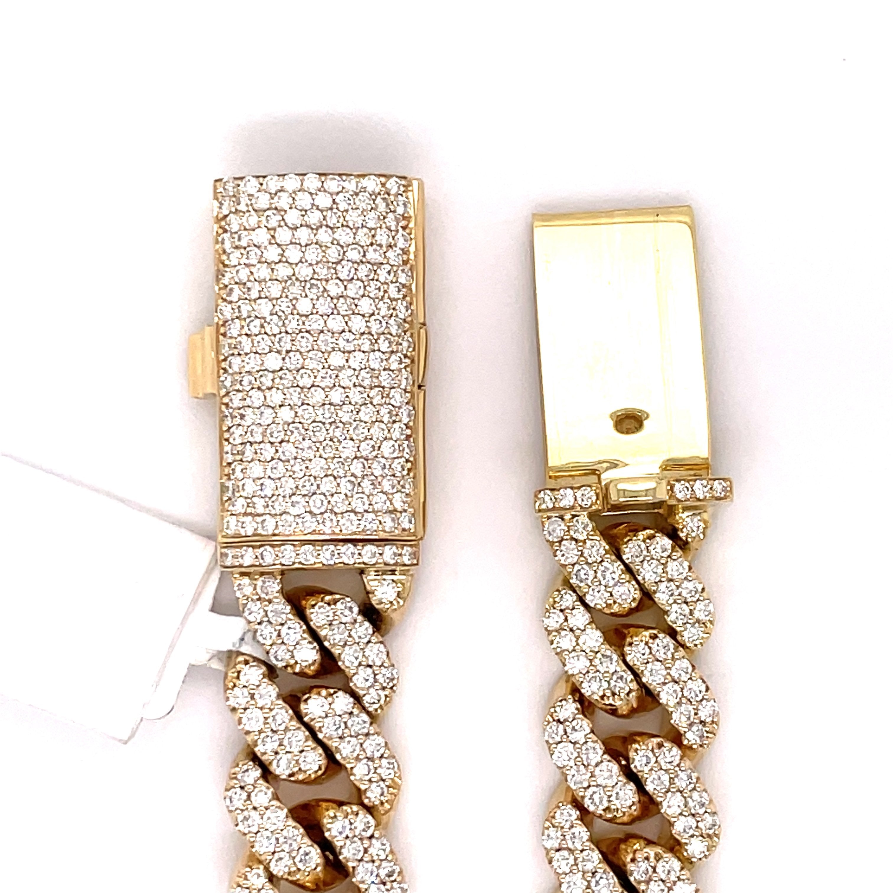 9.00 CT. Diamond Cuban Bracelet in Gold - 11.00mm - White Carat - USA & Canada