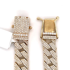 10.00 CT. Diamond Cuban Bracelet in Gold - 11.60mm - White Carat - USA & Canada