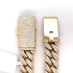 8.50 CT. Diamond Cuban Bracelet in Gold - 10.50mm - White Carat - USA & Canada