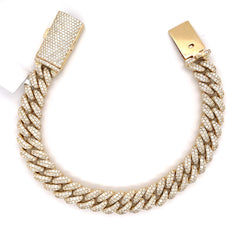 8.50 CT. Diamond Cuban Bracelet in Gold - 10.50mm - White Carat - USA & Canada