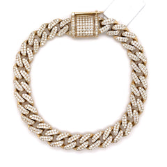 6.00 CT. Diamond Cuban Bracelet in Gold - 9.00mm - White Carat - USA & Canada