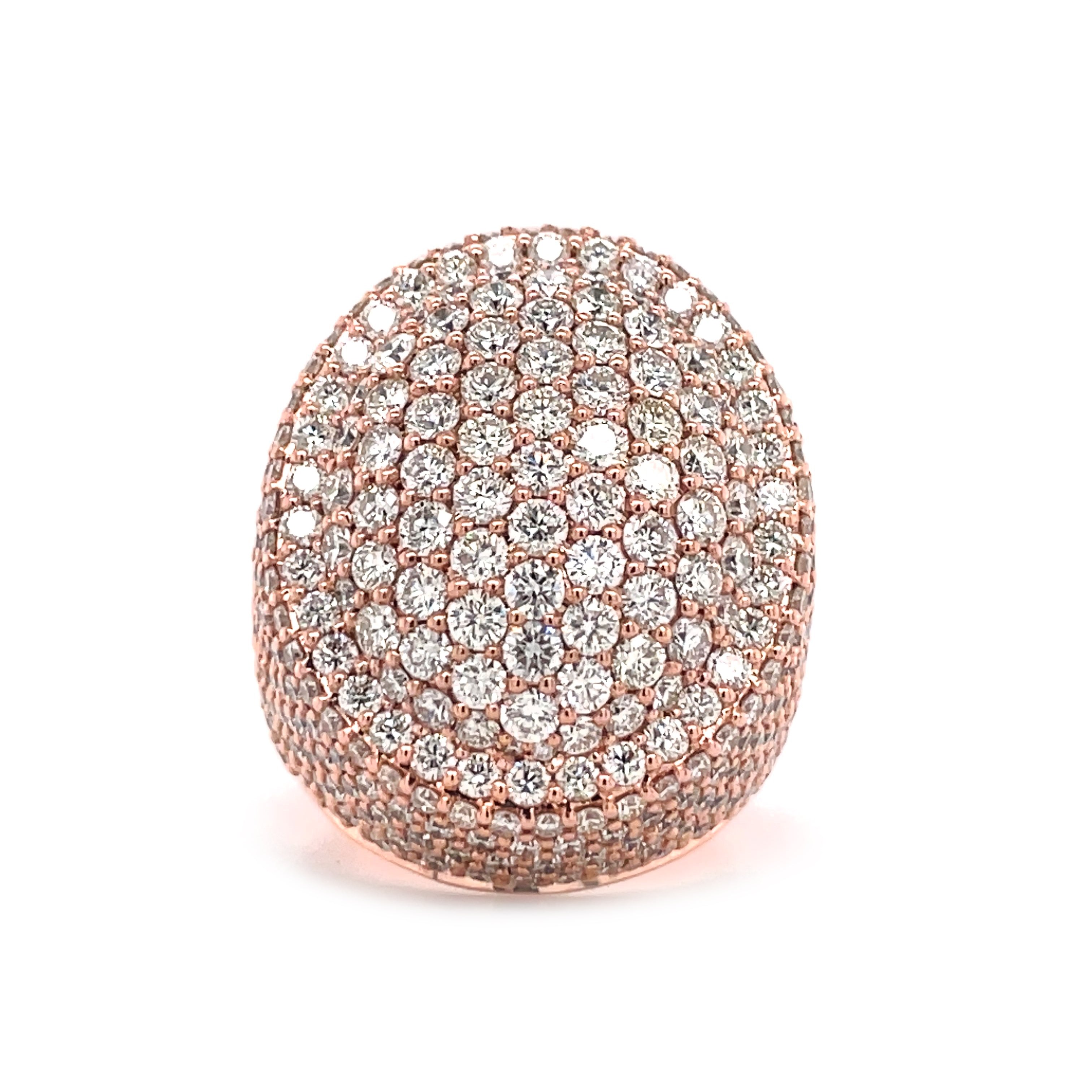 Diamond Oval Ring Rose Gold - White Carat - USA 