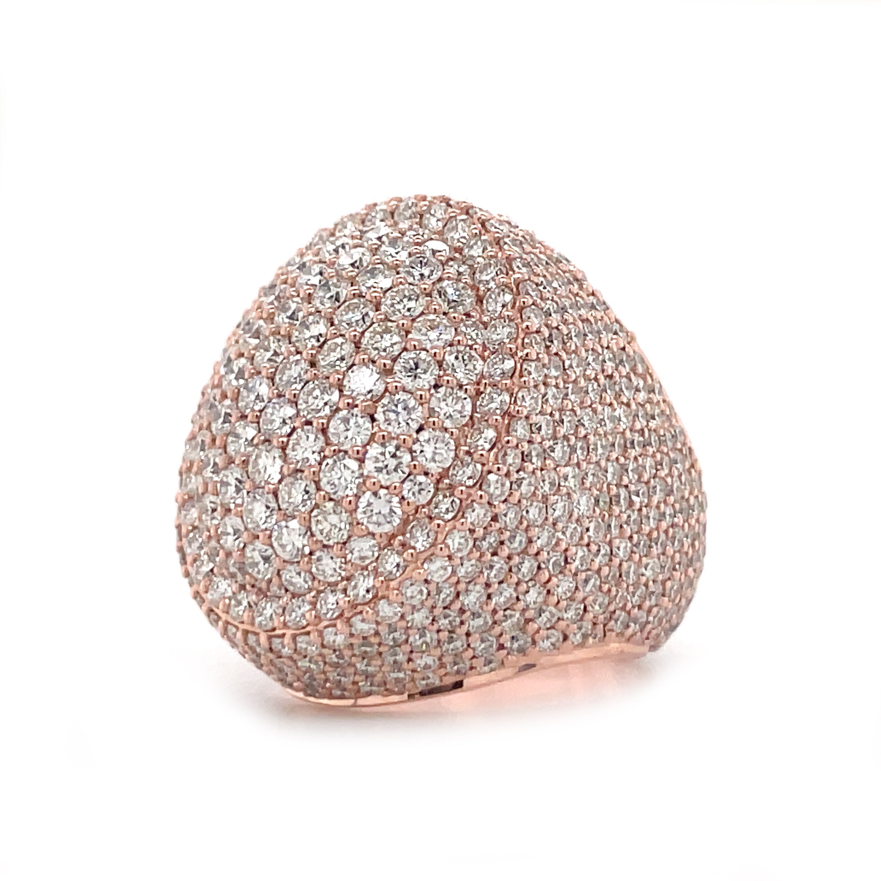 Diamond Oval Ring Rose Gold - White Carat - USA 
