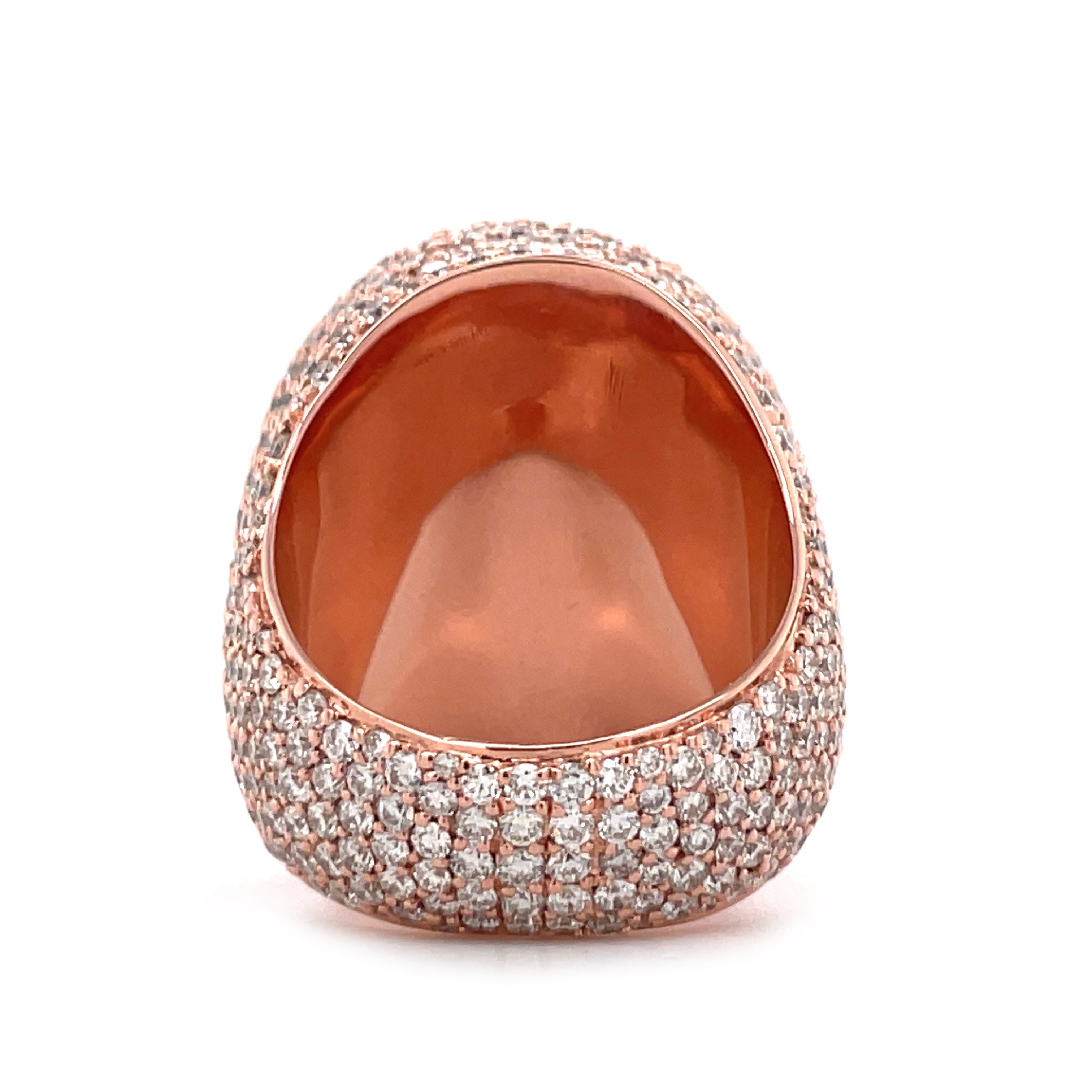 Diamond Oval Ring Rose Gold - White Carat - USA 
