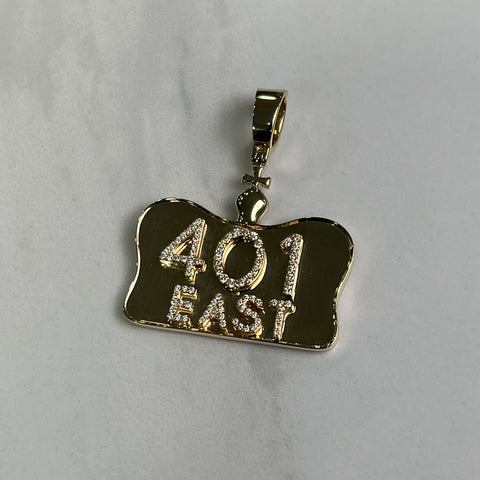 Custom Diamond "Area Code East" Pendant - White Carat - USA & Canada