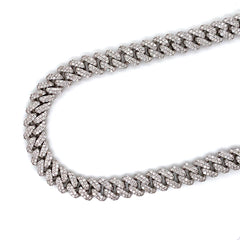 28.00 CT. - 45.00 CT. Diamond Claw Cuban Chain 14K (15mm) - White Carat - USA & Canada