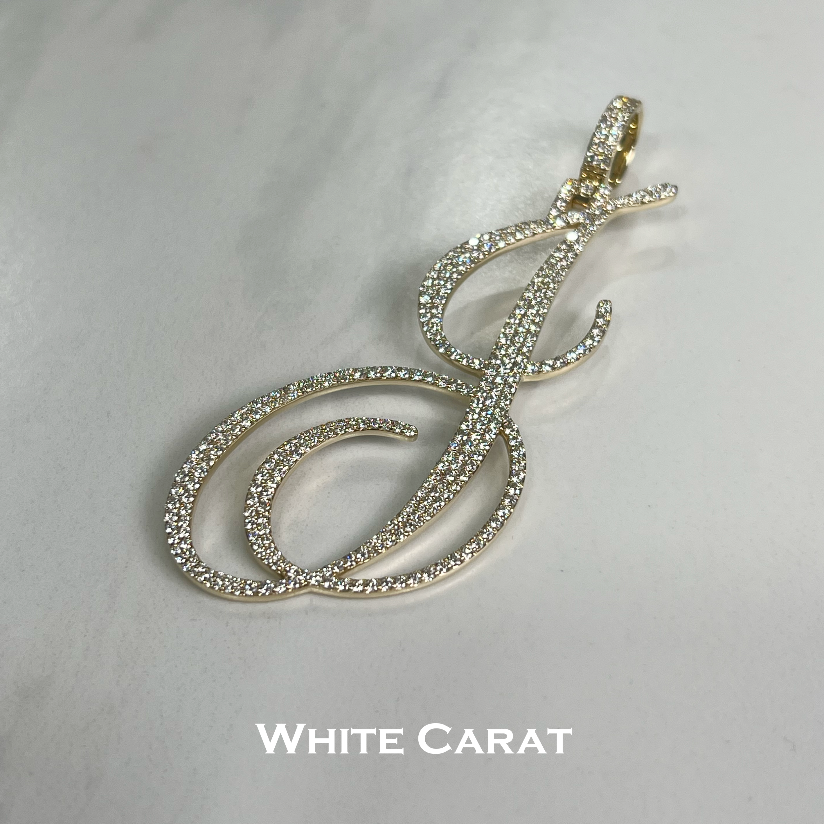 Diamond Letter "J" Pendant - White Carat - USA & Canada