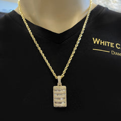 3.00 CT. Diamond Baguette Pavé Pendant - White Carat - USA & Canada