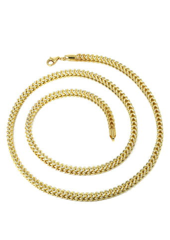 Franco Gold Diamond Cut Chain (Regular) - 4mm