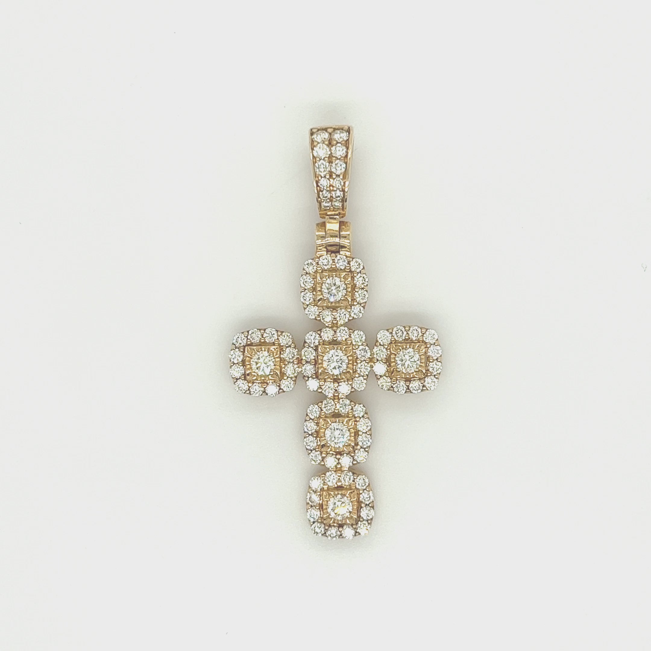 1.86 CT. Diamond Cross Pendant