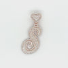 2.10 CT. Diamond Letter "S" W/ Heart Bail Pendant