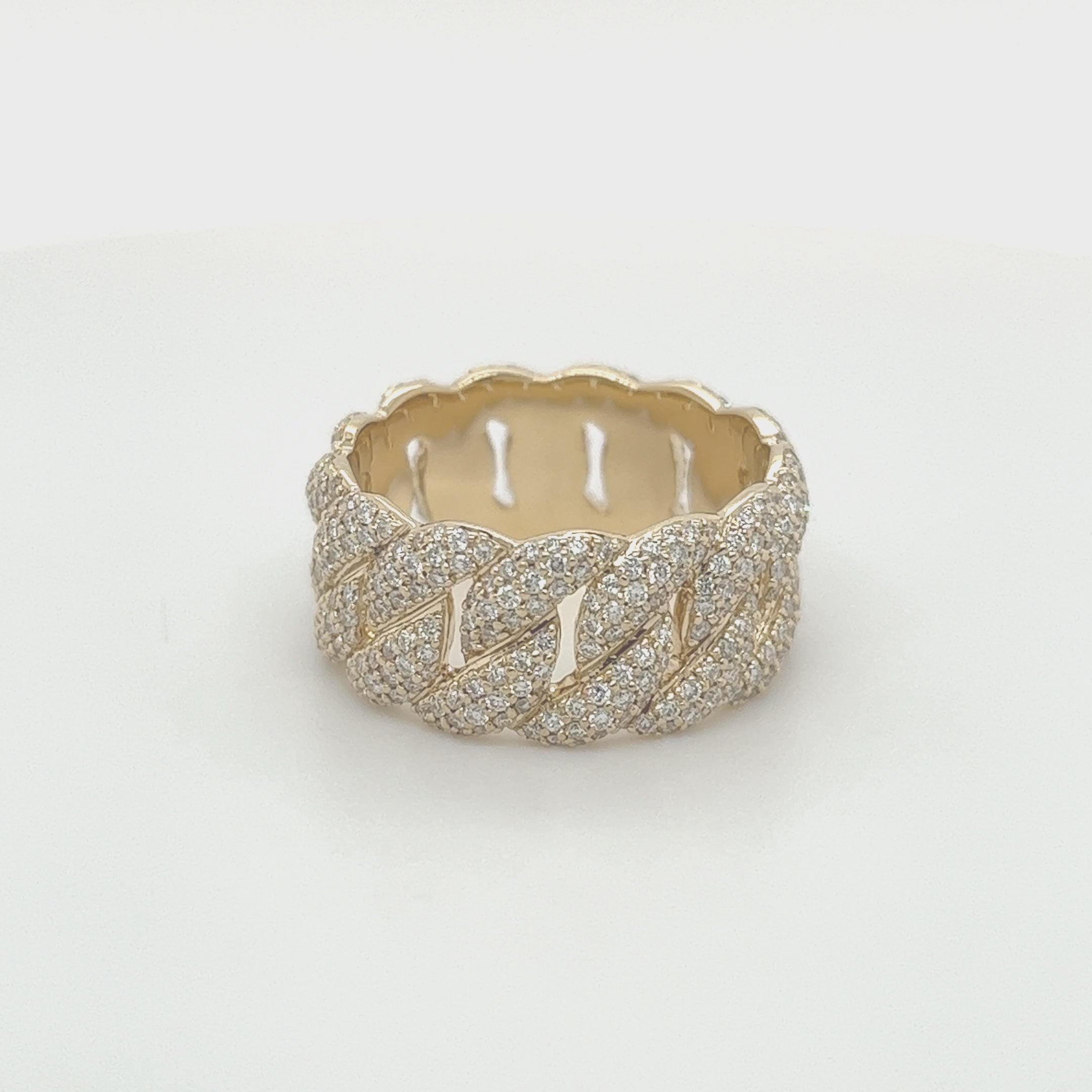 2.40 CT. Diamond Cuban Link "No Gap" Ring