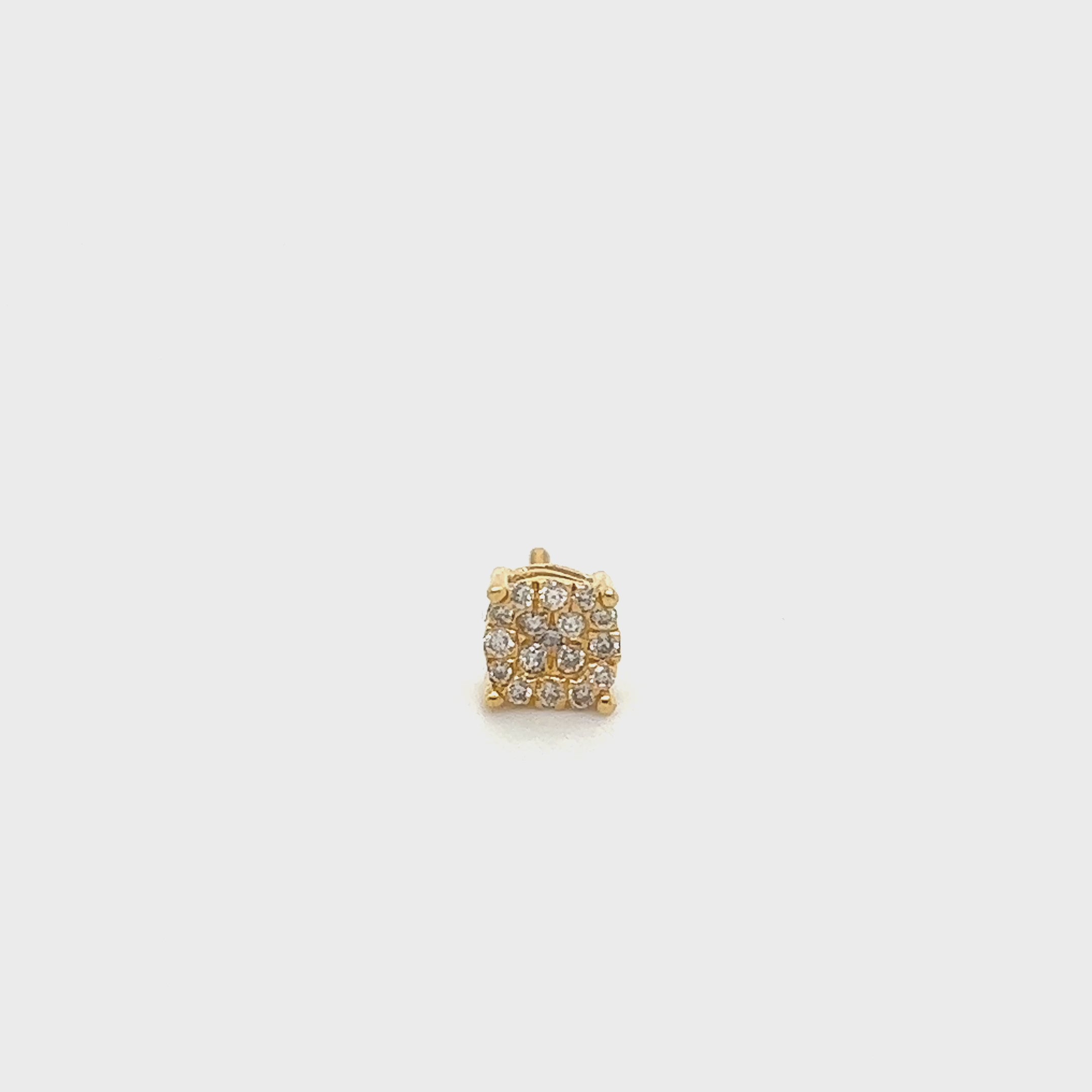 Diamond Gold Stud Earrings
